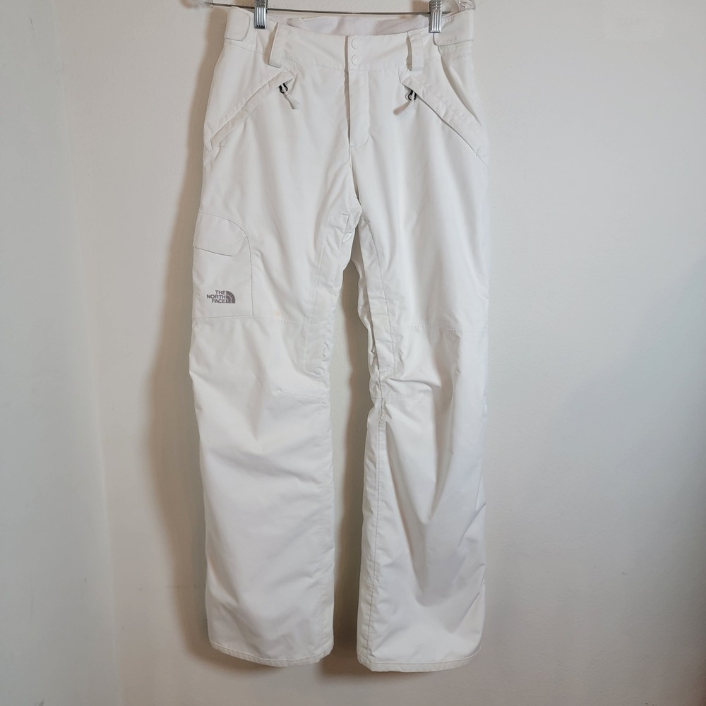 The North Face Womens White Freedom Insulated DryVent Ski Snow Pants Medium Long